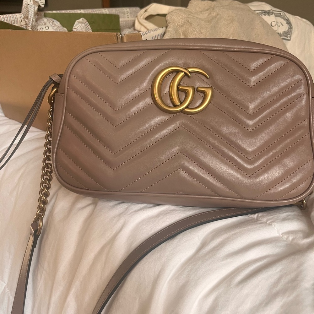 Gucci marmot small camera crossbody bag